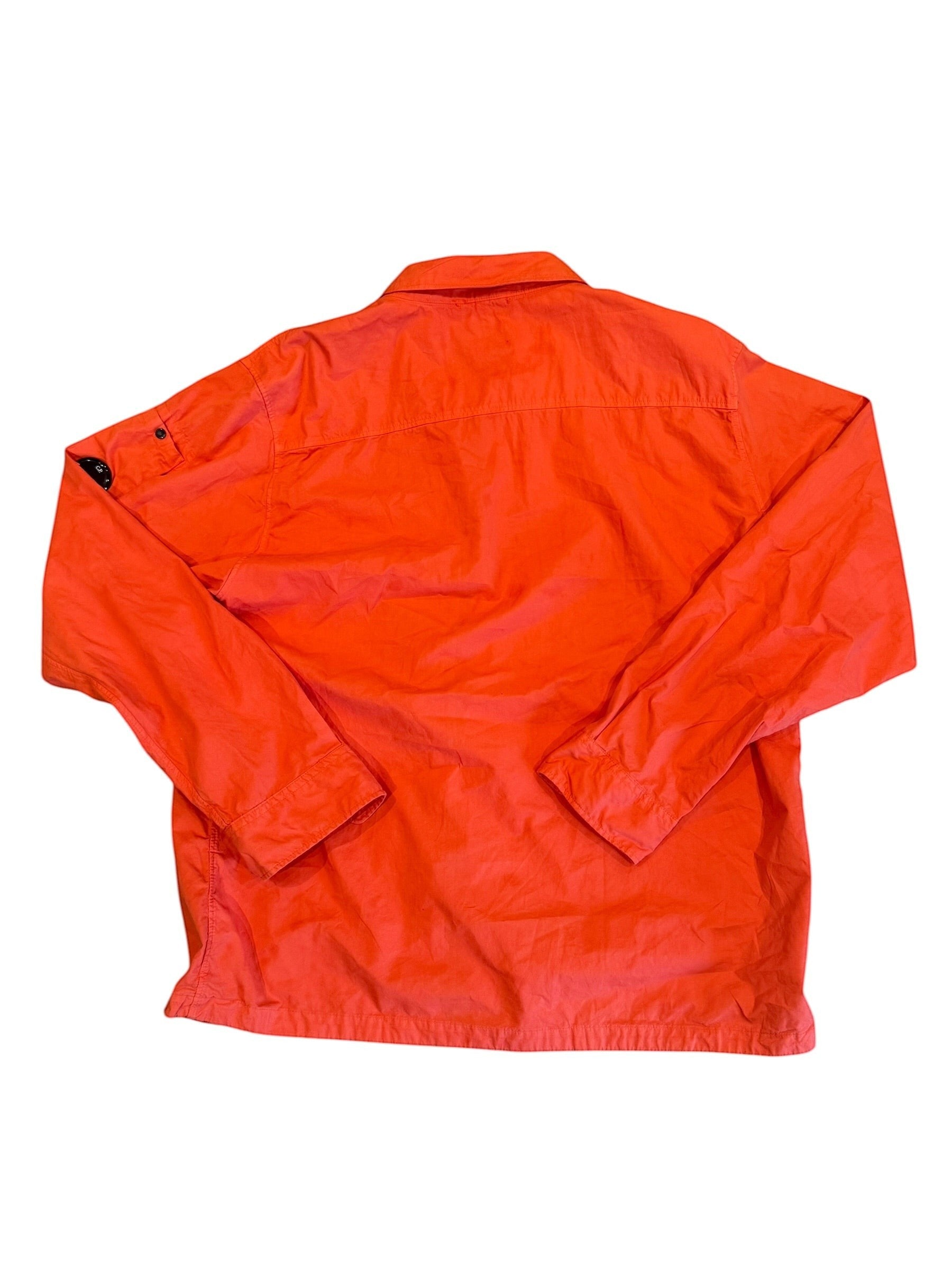 Archive No. 9 C.P. Company red overshirt, lightweight, breathable, with iconic arm lens, size XXL.