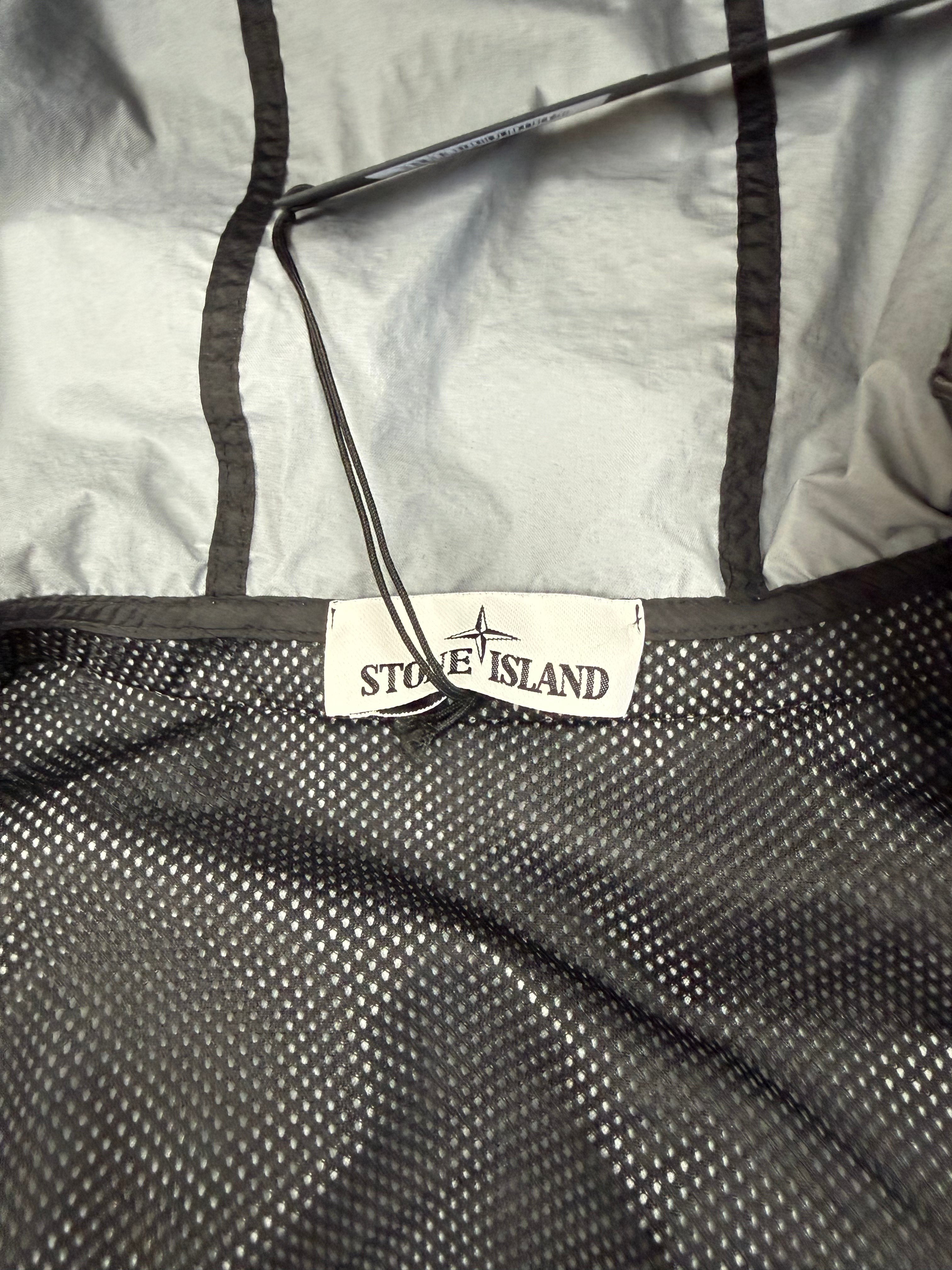 Archive No. 9 Stone Island black Membrana 3L TC waterproof jacket, size M. Lightweight, breathable, wind-resistant technical outerwear.