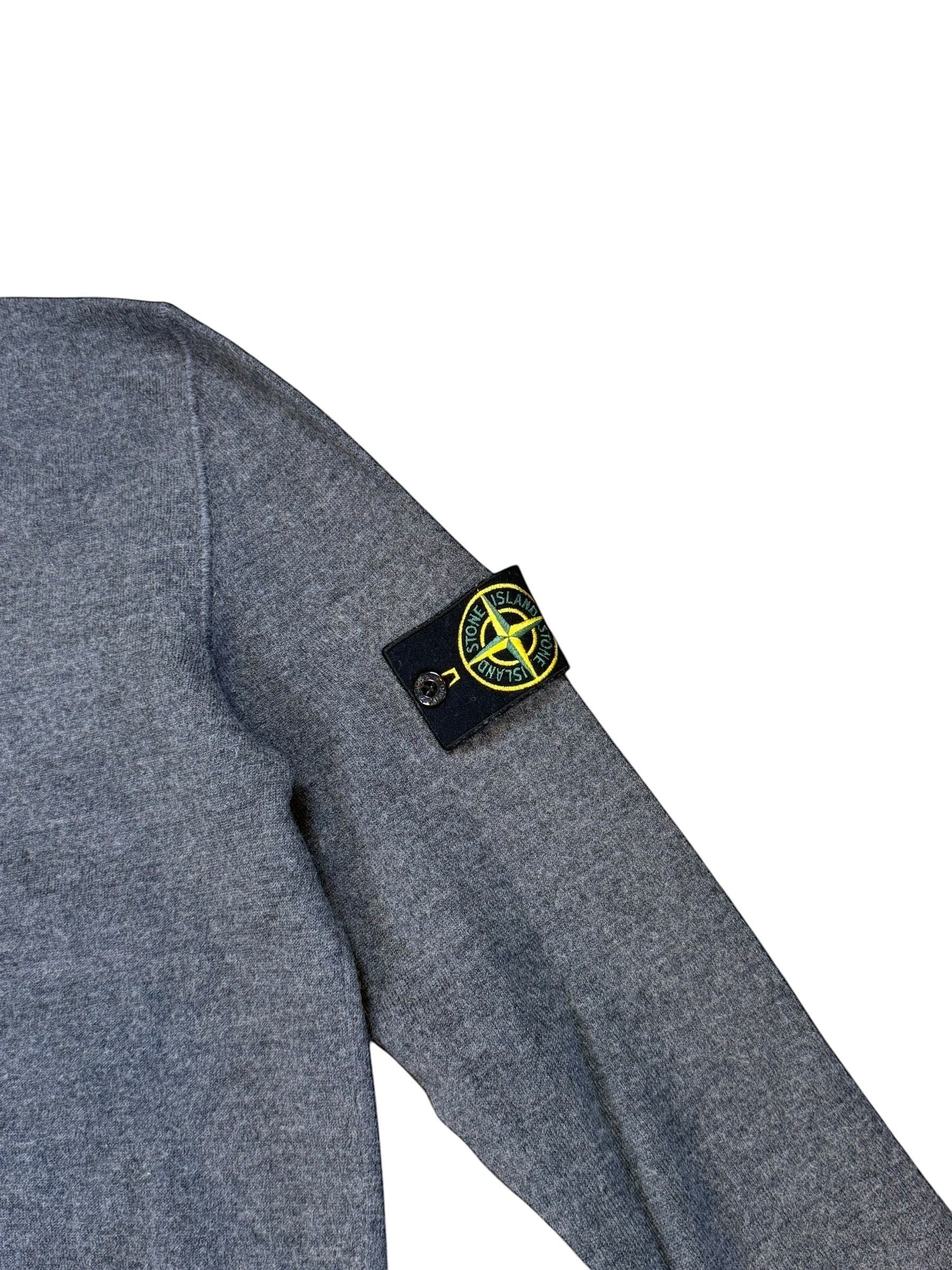 Archive No. 9 grey Stone Island Knit Jumper with iconic arm badge, size M (fits S).