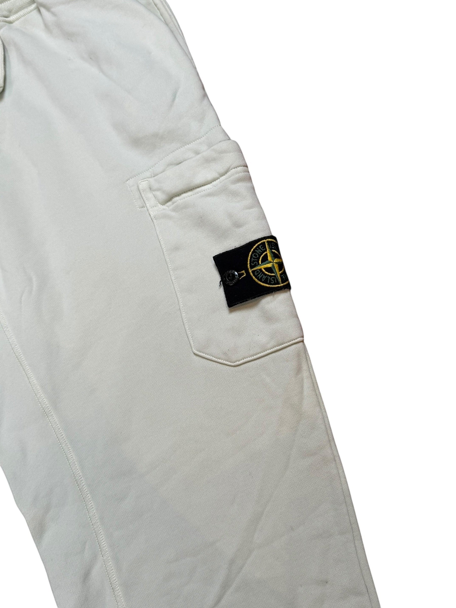 Archive No. 9 Stone Island mint green cotton joggers XL with elasticated waist and iconic badge on leg.