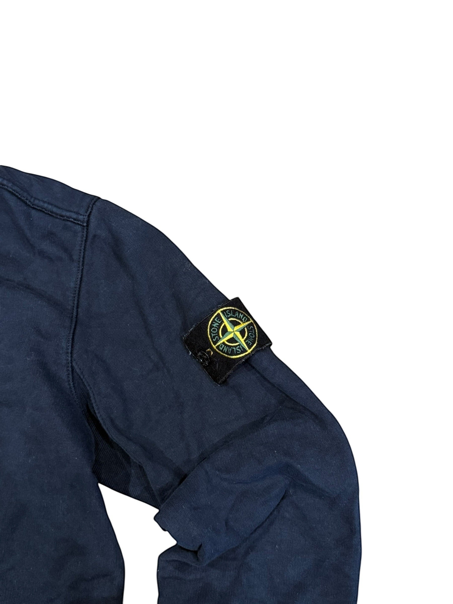 Archive No. 9 navy blue Stone Island jumper with fleece interior, size Medium.
