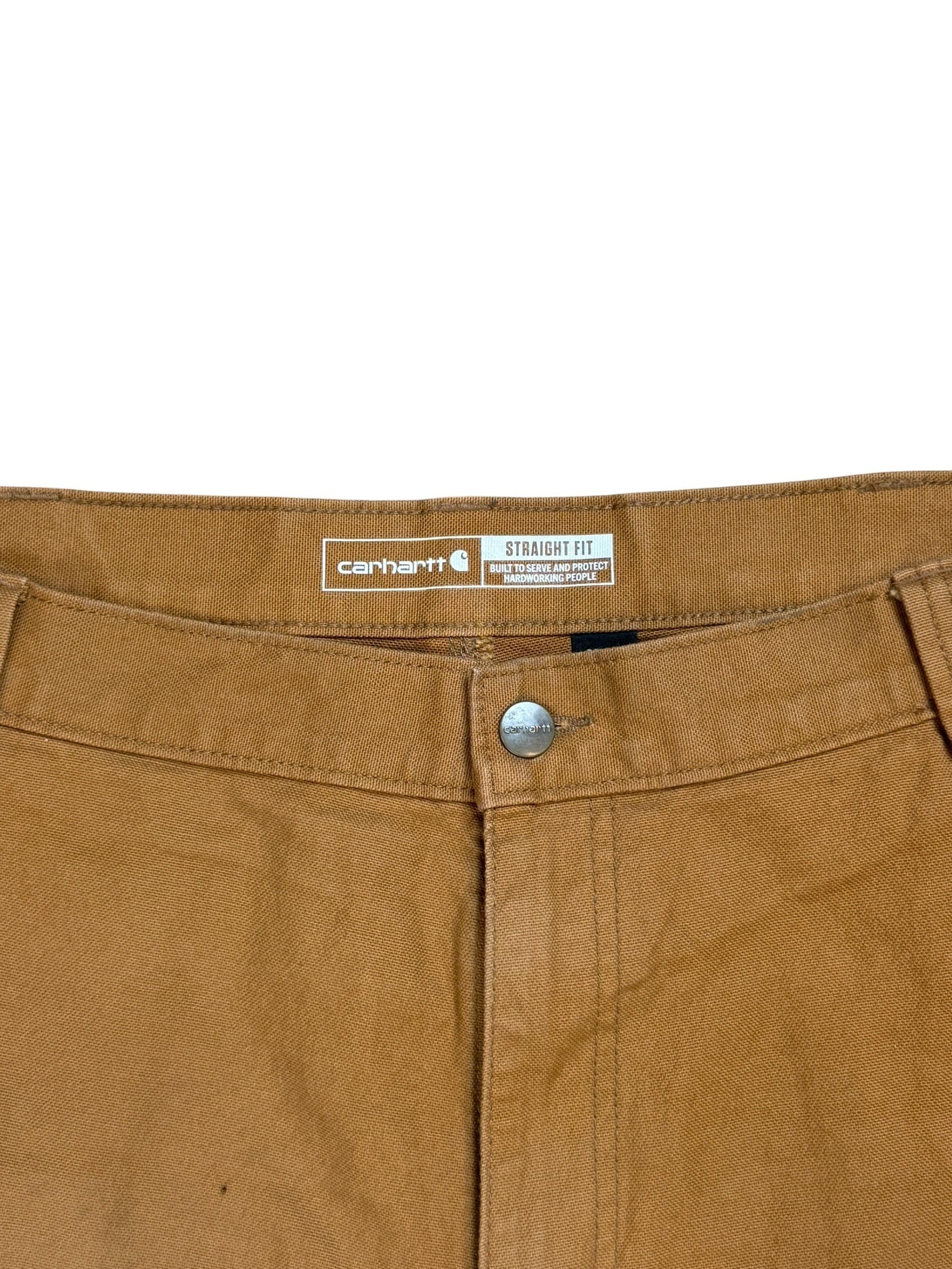 Archive No. 9 vintage tan Carhartt double knee work trousers, 99% cotton, size W38, straight fit.