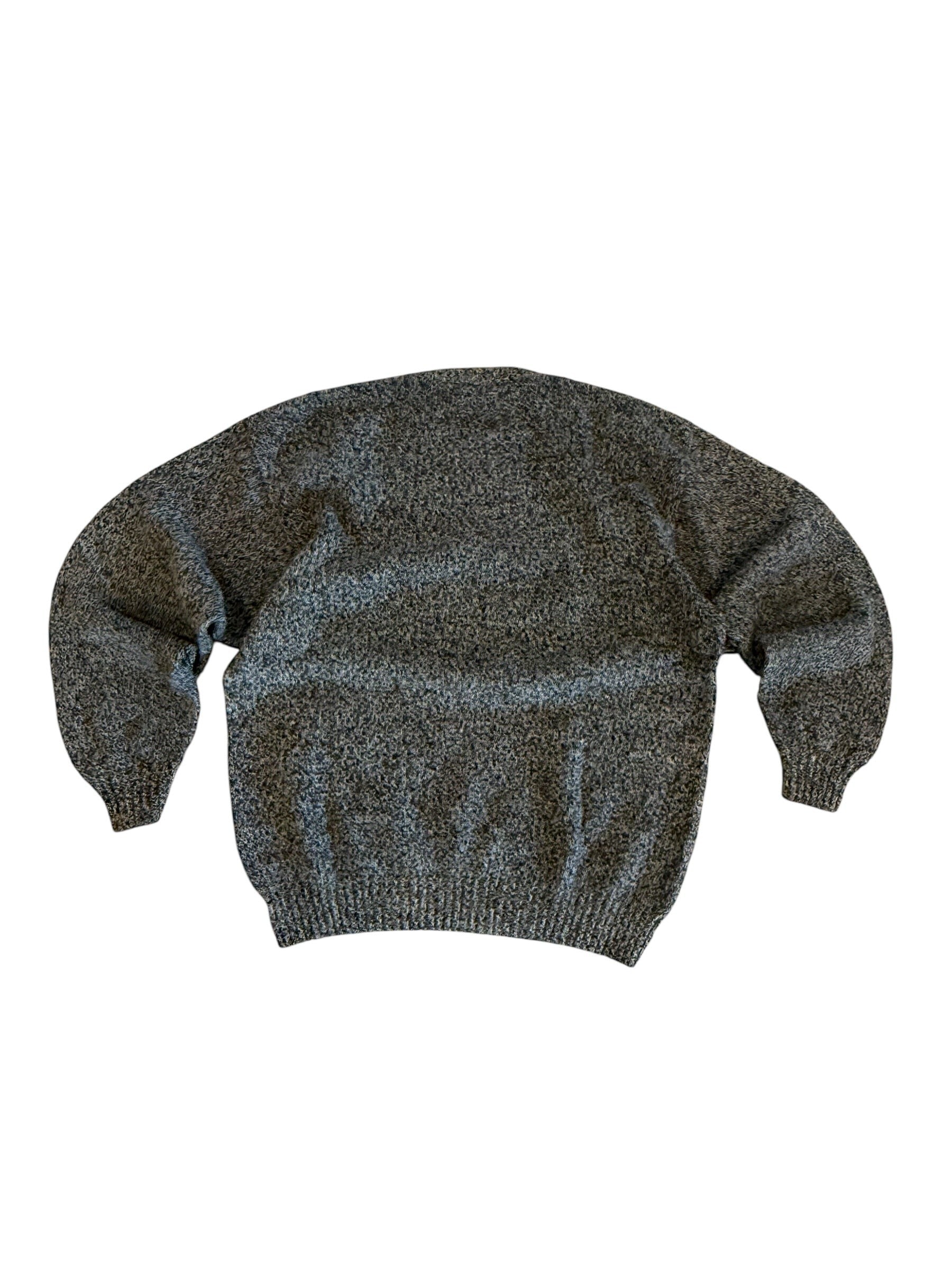 Archive No. 9 Valentino grey marl Knit Jumper, size Large, with a chequered pattern and crew neck.