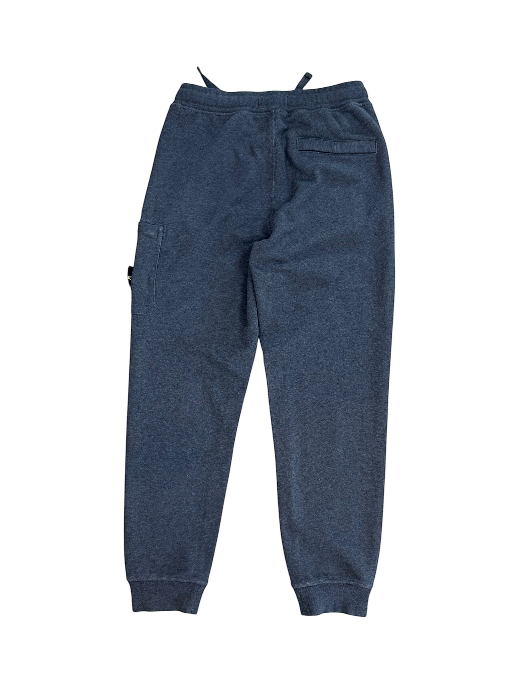 Archive No.9 grey cotton joggers with elasticated waist, drawstring, and cargo pocket. Size S.