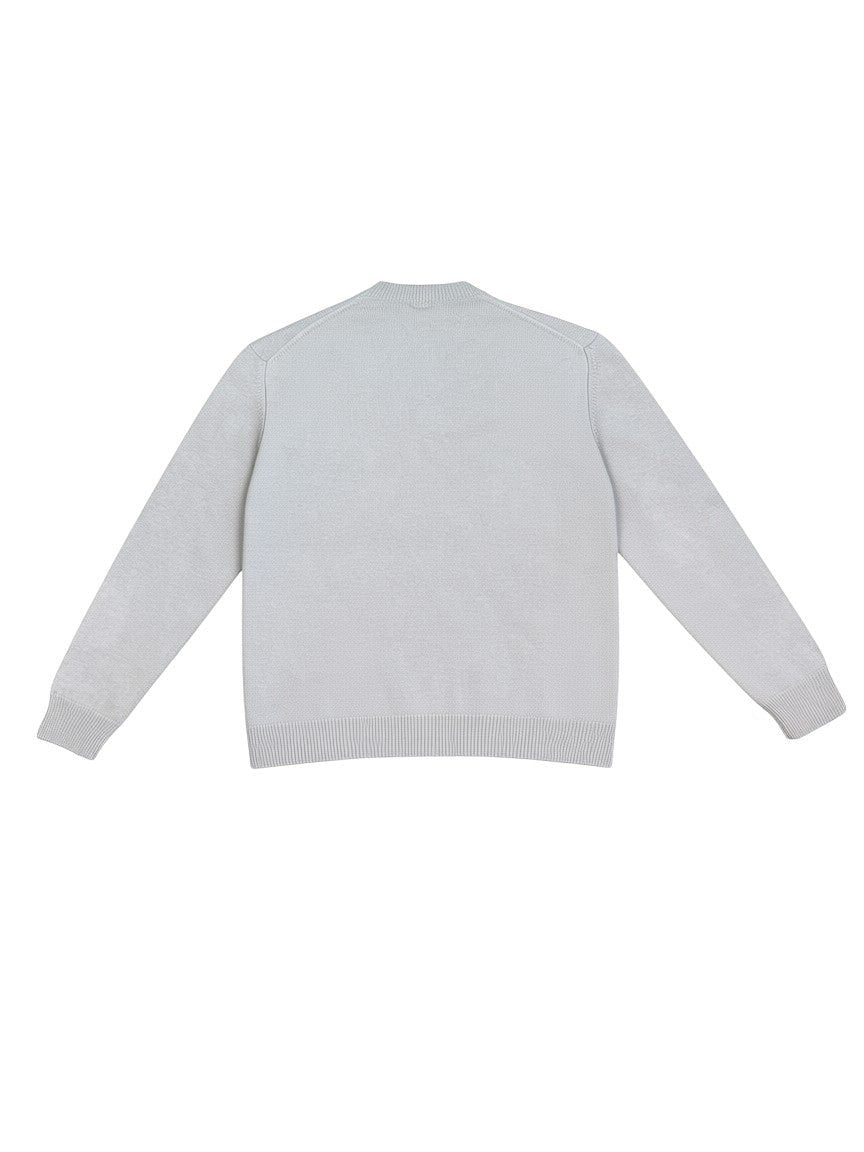 Archive No. 9 cream 100% Lana wool V-neck knitted jumper, regular fit, vintage Massimo Osti era.